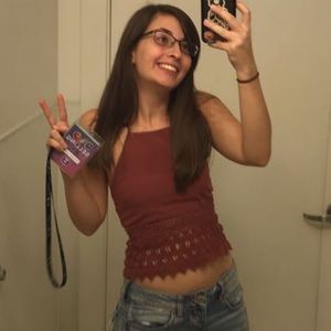 American Eagle Lacey Halter Top